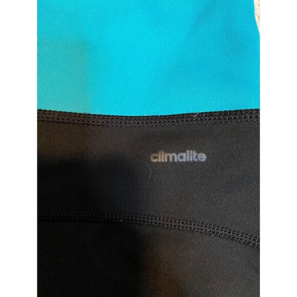 Adidas Women's Black/Blue Climalite Leggings XS - Picture 6 of 11